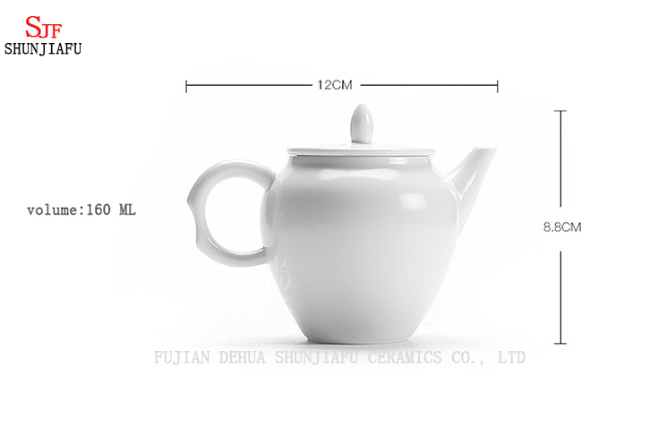Wei&szlig;e klassische 6 Tassen Keramik-Teekanne zur Dekoration