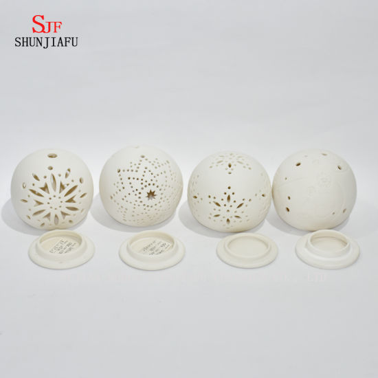 Kerzenhalter aus Keramik mit runder Form / Weihnachtsgeschenk