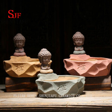 Handgemachte Keramik Haus / Garten Antike Little Monk Blumentopf