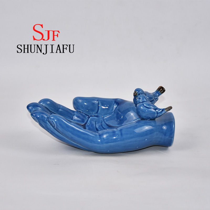 Keramik-Bergamotte-Snack oder Obstteller / Geschirr f&uuml;r K&uuml;chengeschirr (blau)