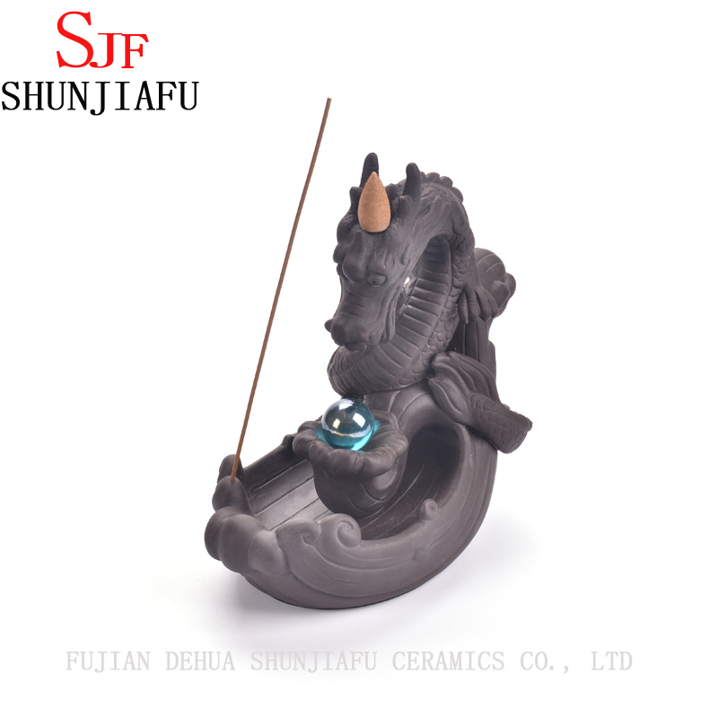 Ceramic Dragon Backflow Weihrauchbrenner