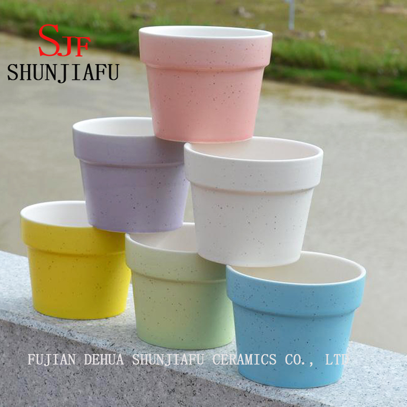 Macaron bunte kleine saftige Pflanzer Keramik Blumentopf Beh&auml;lter Home Decoration