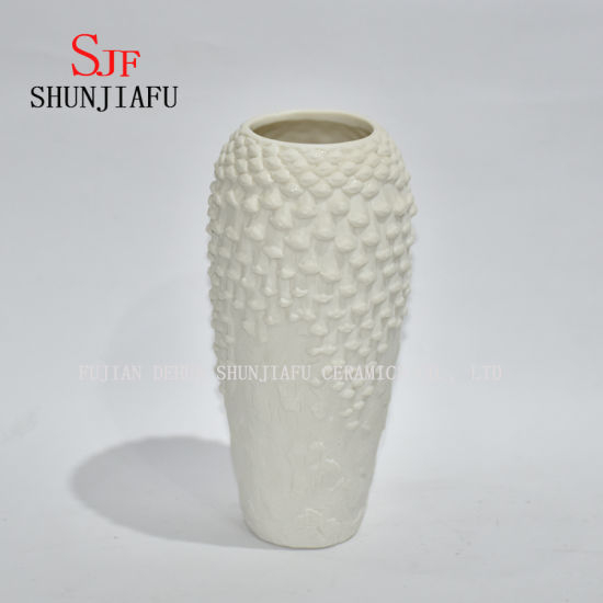 5 Design Modern Whitie Keramik Blumentopf, dekorative Schüssel geformt Blumenvase