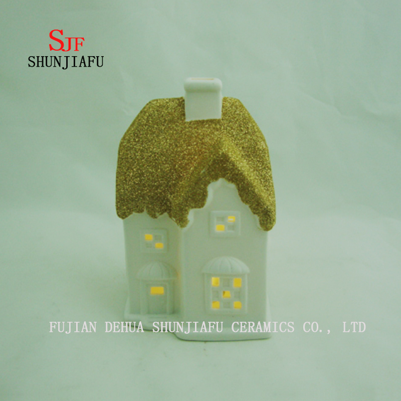 Kleine Haus Kerzenhalter Leuchtturm - Keramik Kerzenhalter - C.