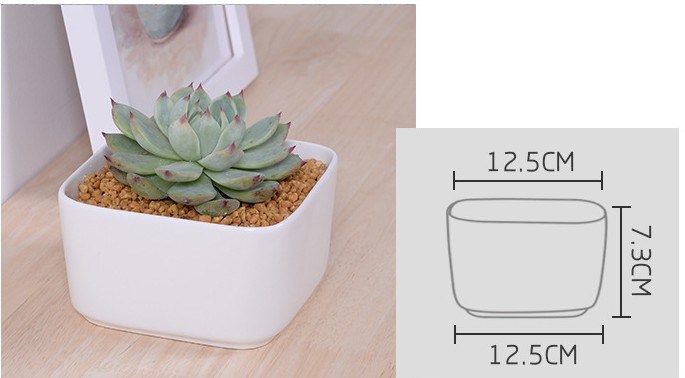 Tisch Couchtisch Circular Large Ceramic White Flowerpot