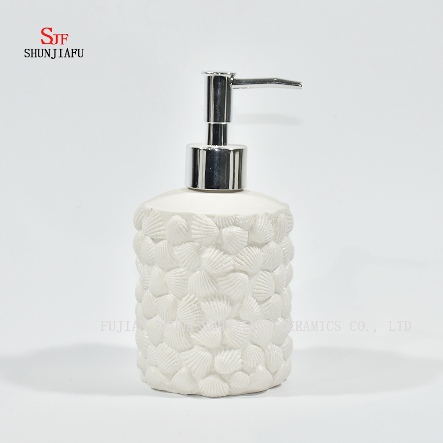 3-teiliges wei&szlig;es Keramik-Badezimmerzubeh&ouml;rset /, Becher, Seifenschale & Dispense