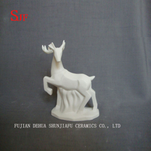 Weiße Keramik Dekoration Tiere Figur Kleine Milu Deers Porzellanskulpturen Rentiere Basteln Weihnachten