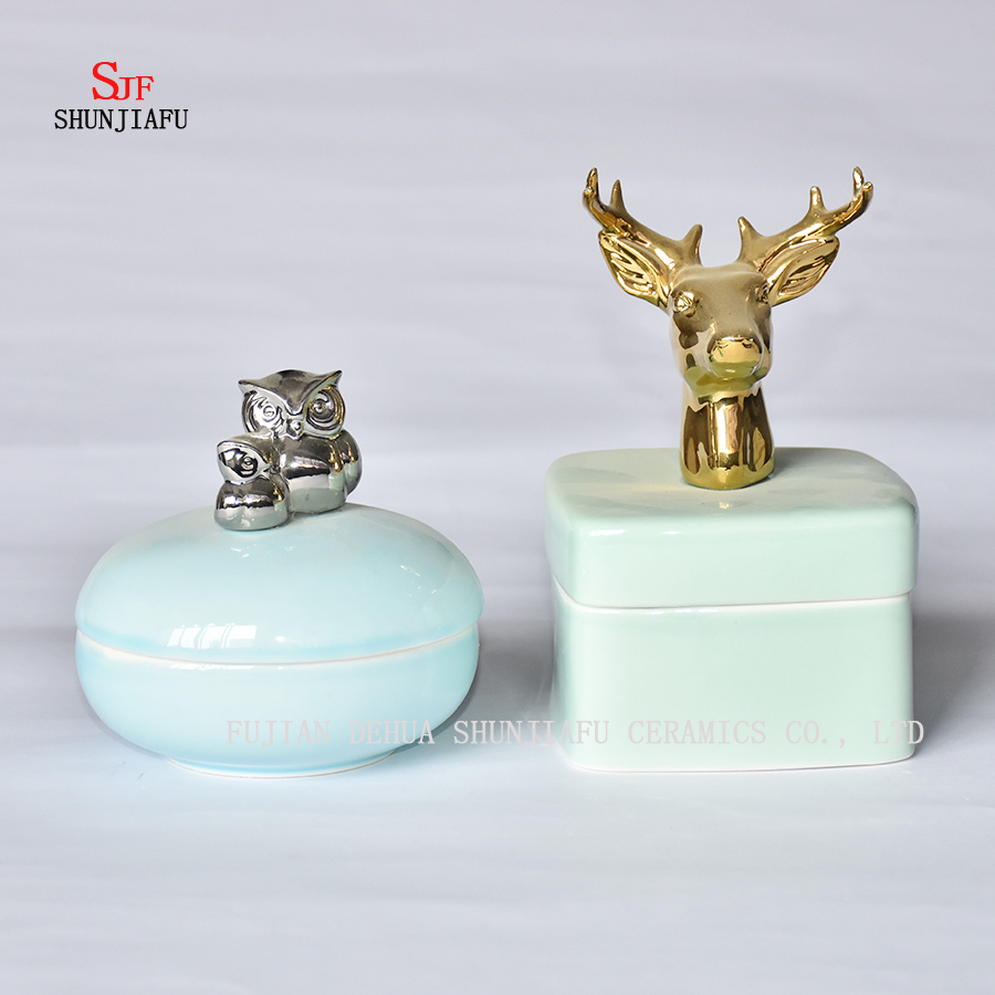 Tierform; Keramikbox, Schmuckschatulle