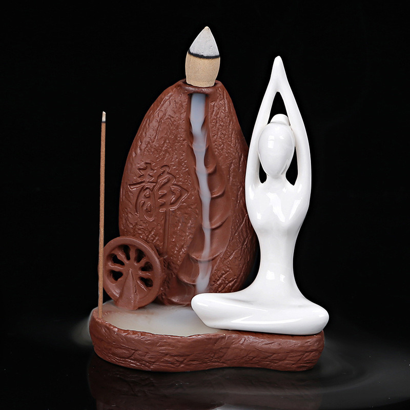 Originalit&auml;t Yoga Keramik Weihrauch Brenner R&auml;uchergef&auml;&szlig;