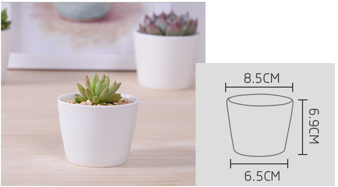 Gro&szlig;er runder Mini-Keramik-Blumentopf