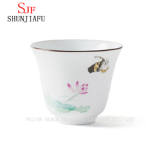 Hochwertige handgemachte Farbe Lotus Keramik Kung Fu Teetasse