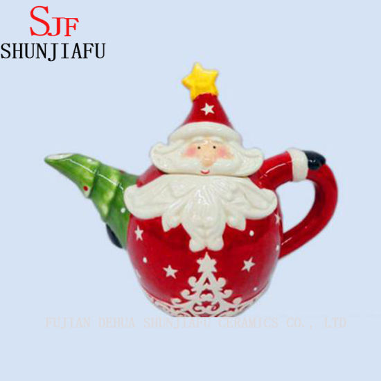 Keramik Schneemann Teekanne dekorative Weihnachten neu