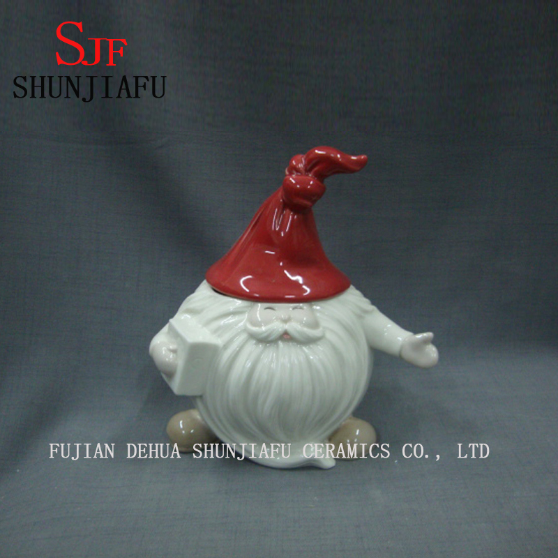 Keramik reizende Weihnachtsmannglas oder Familienweihnachtsdekorationen
