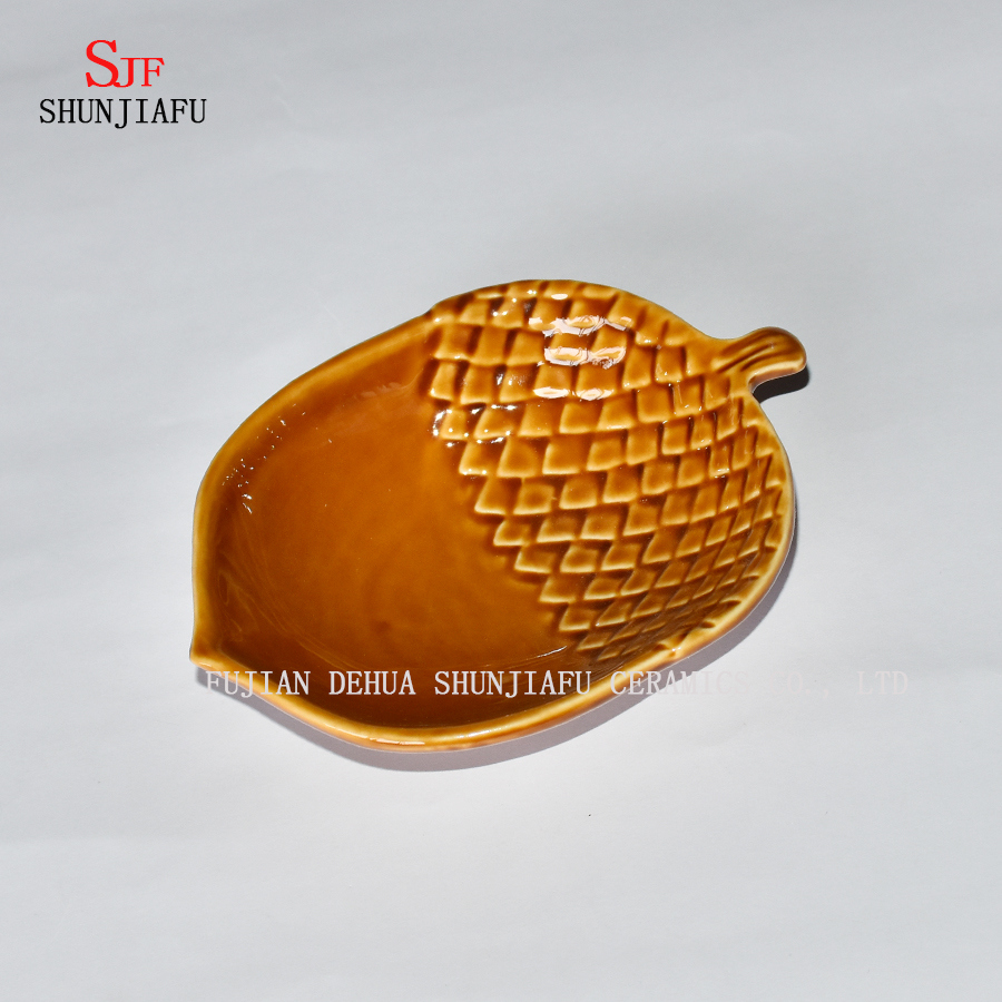 2 Gr&ouml;&szlig;e / 2 Farbe / Nussform Keramik Servierplatte