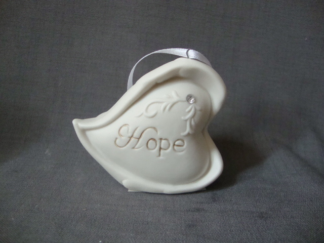 Porzellan Home Decorations Herz geformt mit k&uuml;nstlichem Kristall, wei&szlig;