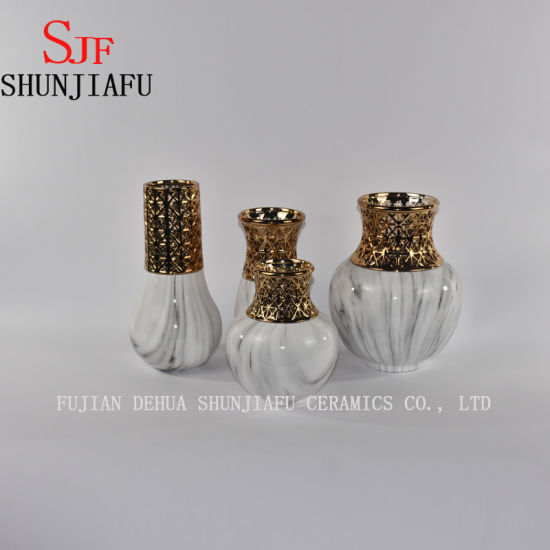 Kleine alte keramische Blumenvasen dekorativ - chinesische orientalische Vasen für Hauptdekoration