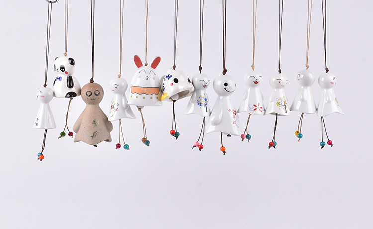 Verarbeitung von kundenspezifischen verschiedenen Zeichentrickfiguren Kreative Keramik-Gl&ouml;ckchen