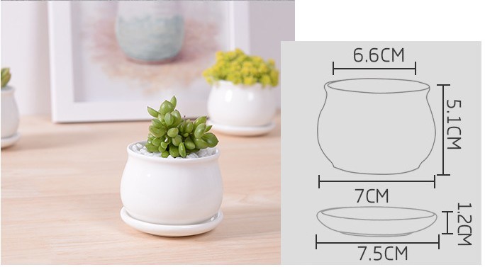 Factory Direct Wei&szlig;er kleiner Blumentopf mit unterschiedlicher Gr&ouml;&szlig;e