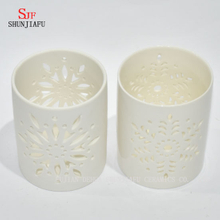 Keramik Teelichthalter Kerzenhalter Kerzenhalter für Teelichter maschinell geschnitzt / a