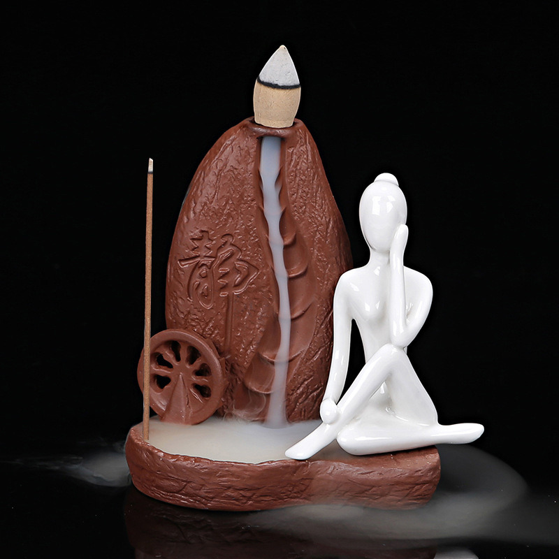 Originalit&auml;t Yoga Keramik Weihrauch Brenner R&auml;uchergef&auml;&szlig;