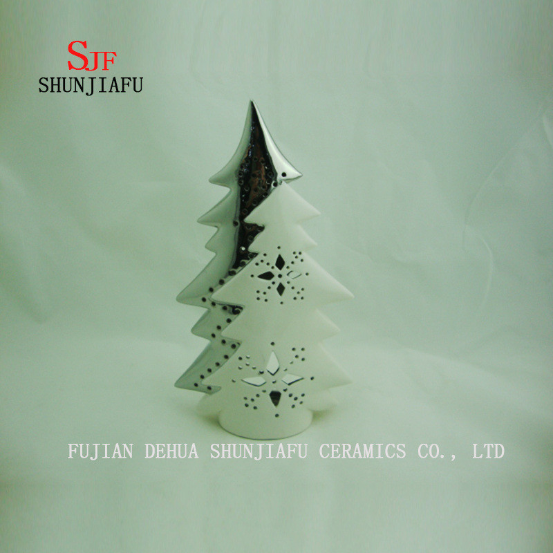 Doppelseitiger kreativer Weihnachtsbaumleuchter, Galvanikkeramik