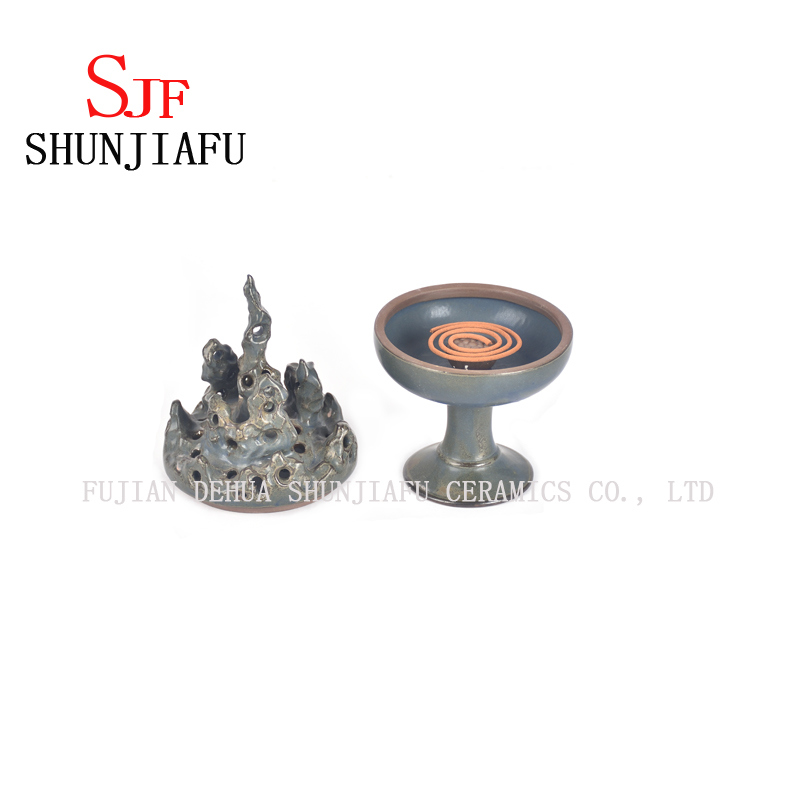 Einzigartiger Stativ-Keramik-Weihrauchbrenner