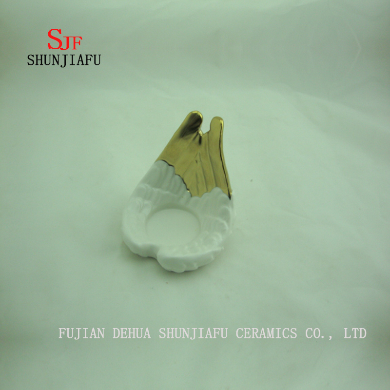 Angel Wings Kerzenhalter Ornament Geburtstag Weihnachtsgeschenk, Keramikhalter