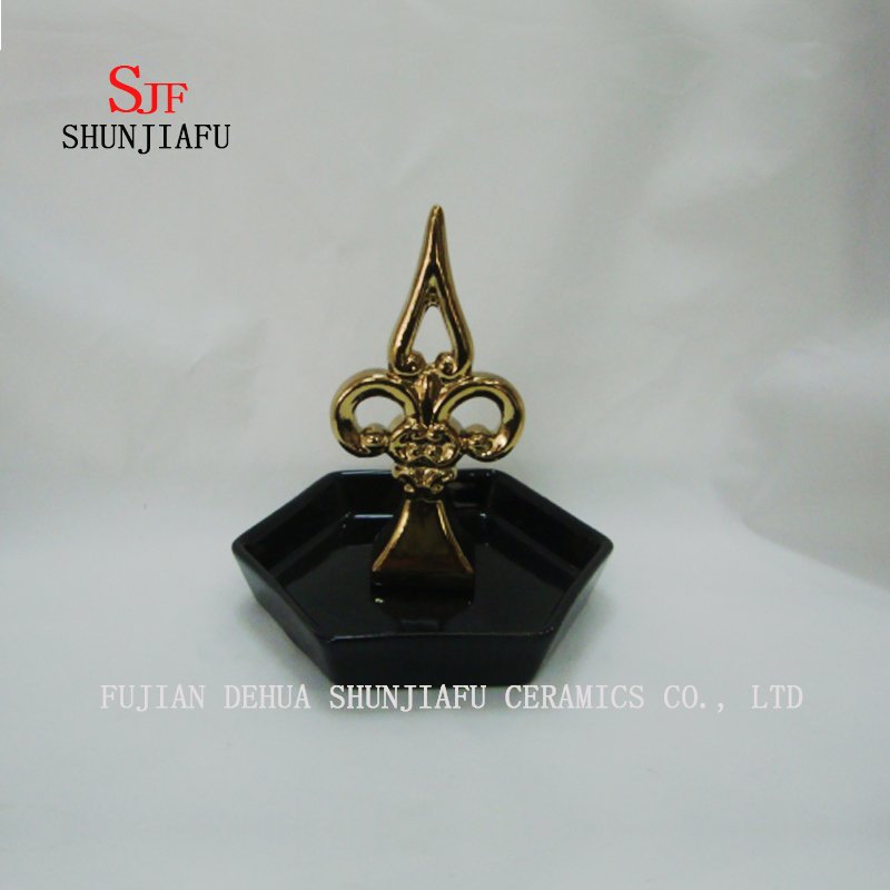 Creative Classic Black Style Schmuck Display Halskette Ohrring Armbandhalter Organizer Rack Tower Gold