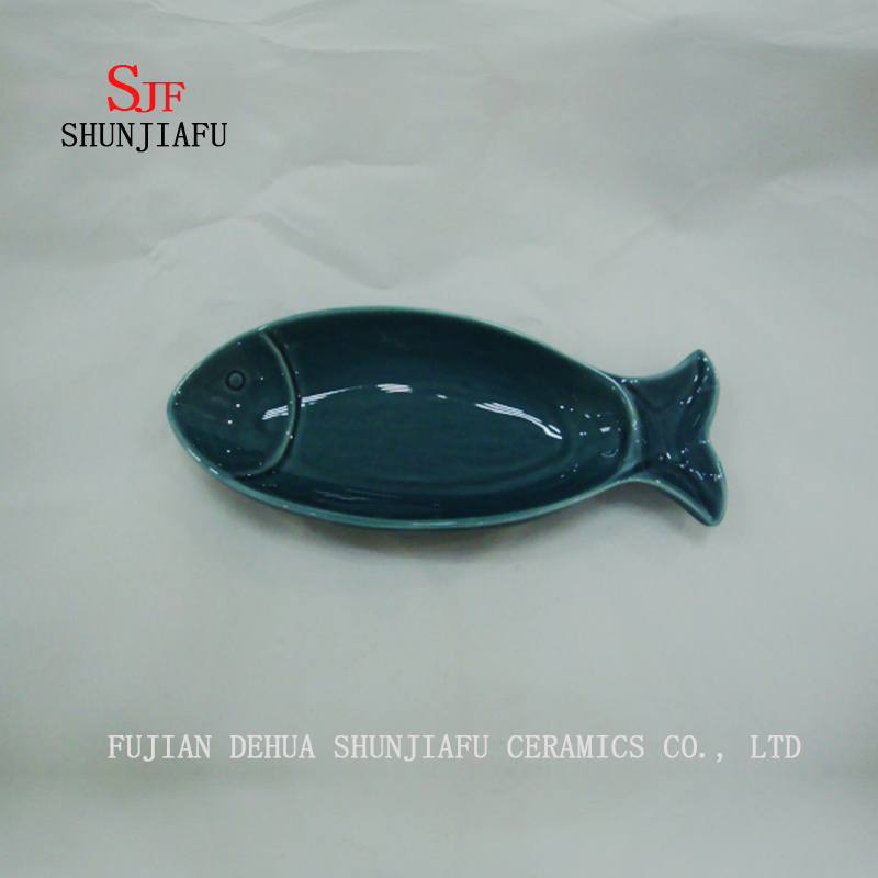 Keramik Fischplatte Mehrzweckgeschirr Geschirr Teller-Ocean Serie