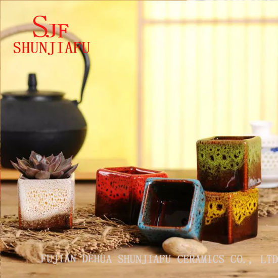 Home Decoration Keramik Blumentopf mit verschiedenen Farben