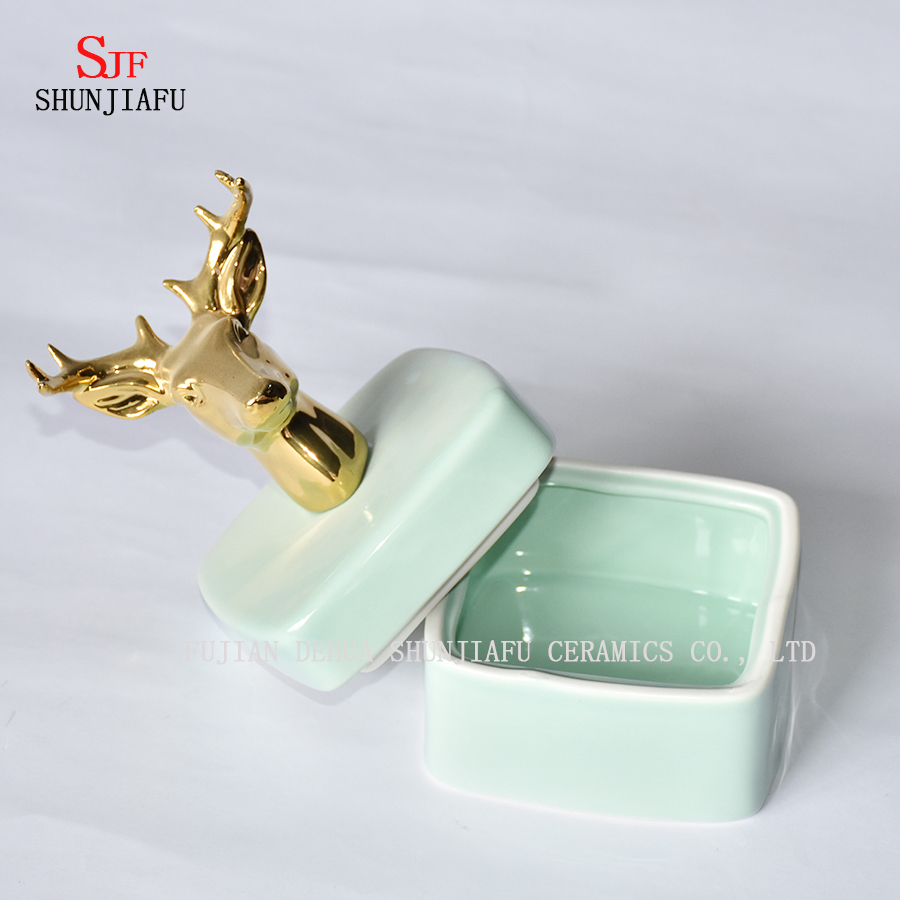 Tierform; Keramikbox, Schmuckschatulle