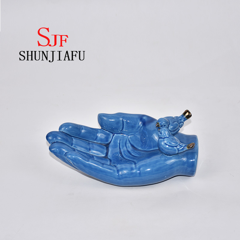 Keramik-Bergamotte-Snack oder Obstteller / Geschirr f&uuml;r K&uuml;chengeschirr (blau)