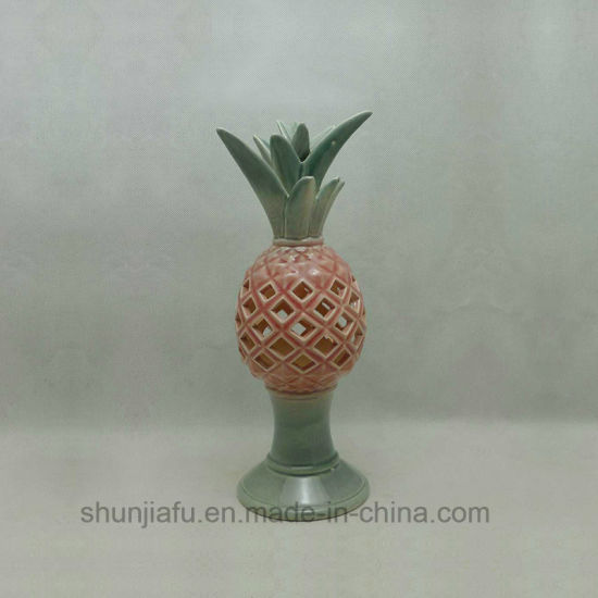 Keramik Ananas Kerzenhalter LED