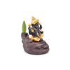 Keramik golden Ganesha Backflow Weihrauchbrenner Wasserfall Gegenstrom Smog