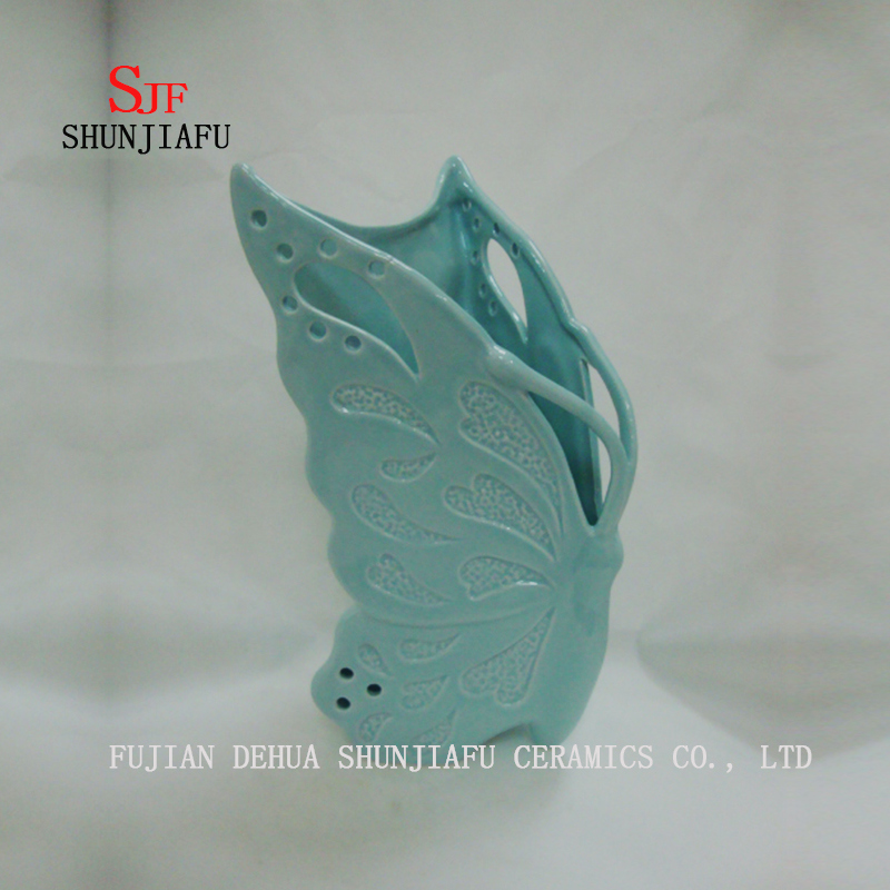 4 Farben, Multifunktions-Schmetterlingstisch Keramikvase f&uuml;r Blumen- oder Essst&auml;bchenrohr