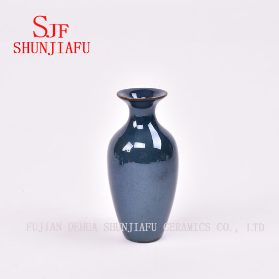 Mini Floret Flasche Keramik strukturierte Vasen Steinzeug Vasen Saphir Floret Flasche