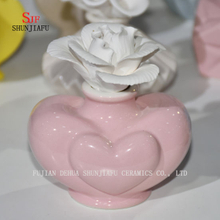 Aromatherapie mit Keramikbrennern; Diffusor Teelicht Dufthalter mit Blume / C.