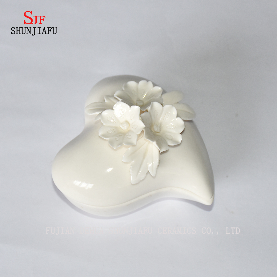 Love Shape Jewelry Organizer, Keramik-Schmuckschatulle