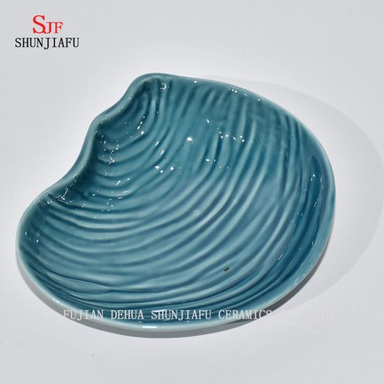 2-teiliges Badezimmerzubehörset aus blauer Keramik