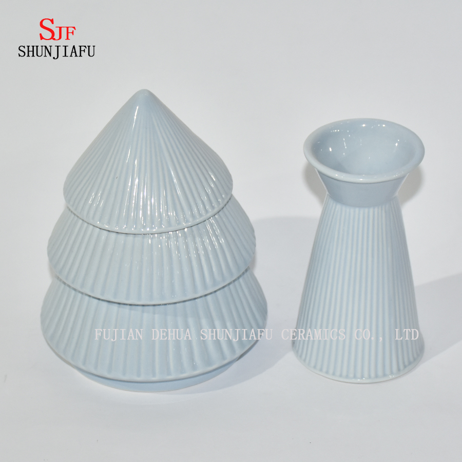 3-lagiger Keramikkanister blau