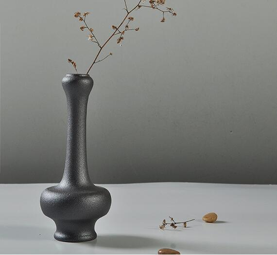 Moderne Mode Pers&ouml;nlichkeit Speziell geformte Keramik Schwarze Vase