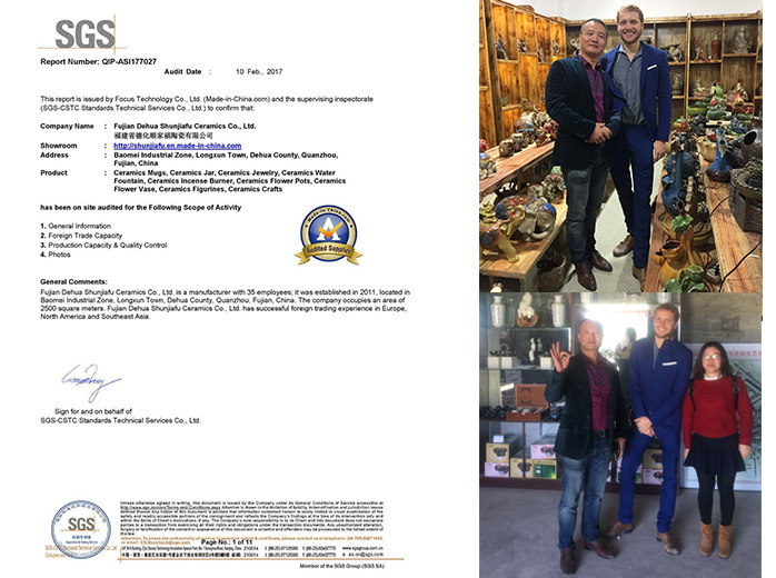 Couchtisch Schreibtisch Typ Keramik Blumentopf Wei&szlig;e Gans