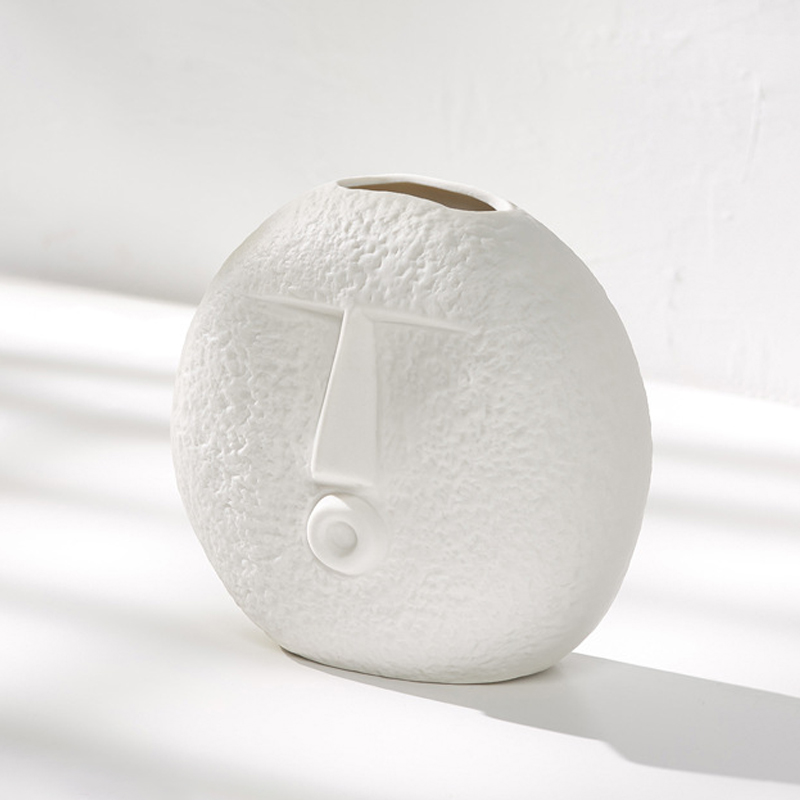 Porzellanvase ohne Glasur Wasser Desktop -Ornament Keramikvase