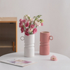 Akzeptieren Sie die maßgeschneiderte Verarbeitung verschiedener Farben und Stile rosa 、 Schwarz -Weiß -Keramikvasen