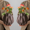 OEM Custom Art Keramikvasen-Set (S/M/L), moderner, matt strukturierter Knospen-Blumentopf für den Großhandel