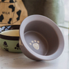 Schüsselboden Druck Knochenbilder grau Keramik Pet Feeder Circular Ceramic Dog Bowl