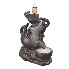 Keramik Drei Teekannen zusammen gestapelt Stil Design Weihrauchkegel Wasserfall Backflow Little Buddha Skulptur Keramik Backflow Weihrauch Brenner