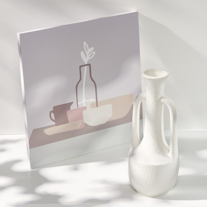 Hausdekoration weiße Keramikvase