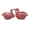 Keramik Pink Flamingo Kerzenhalter
