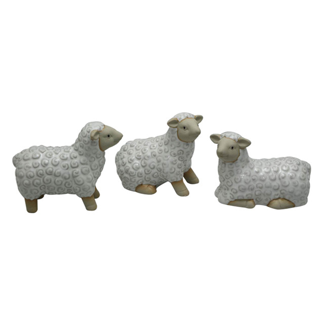 Keramik Farm Schaf Statue Tier Ornamente